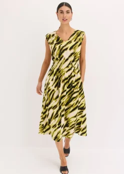 Robe en jersey à taille smockée