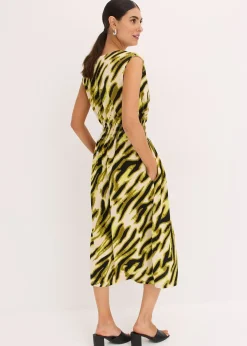 Robe en jersey à taille smockée