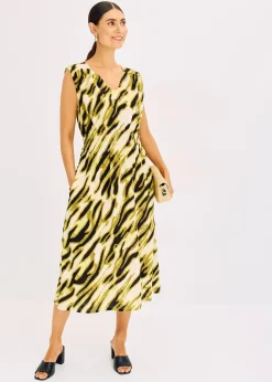 Robe en jersey à taille smockée