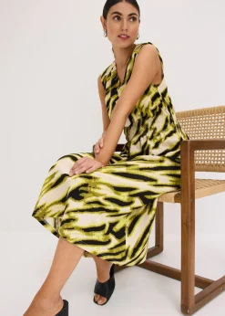 Robe en jersey à taille smockée