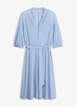 Robe en jersey avec ceinture à nouer (ens. 2 pces)