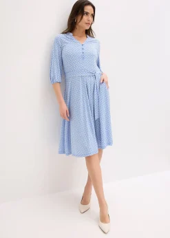 Robe en jersey avec ceinture à nouer (ens. 2 pces)