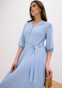 Robe en jersey avec ceinture à nouer (ens. 2 pces)