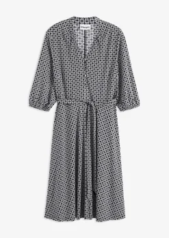 Robe en jersey avec ceinture à nouer (ens. 2 pces)