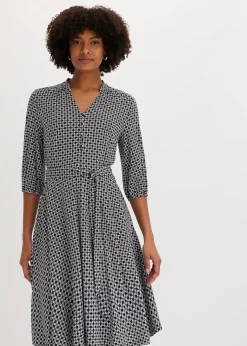 Robe en jersey avec ceinture à nouer (ens. 2 pces)