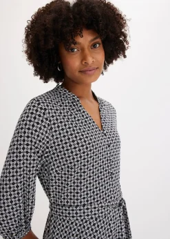 Robe en jersey avec ceinture à nouer (ens. 2 pces)