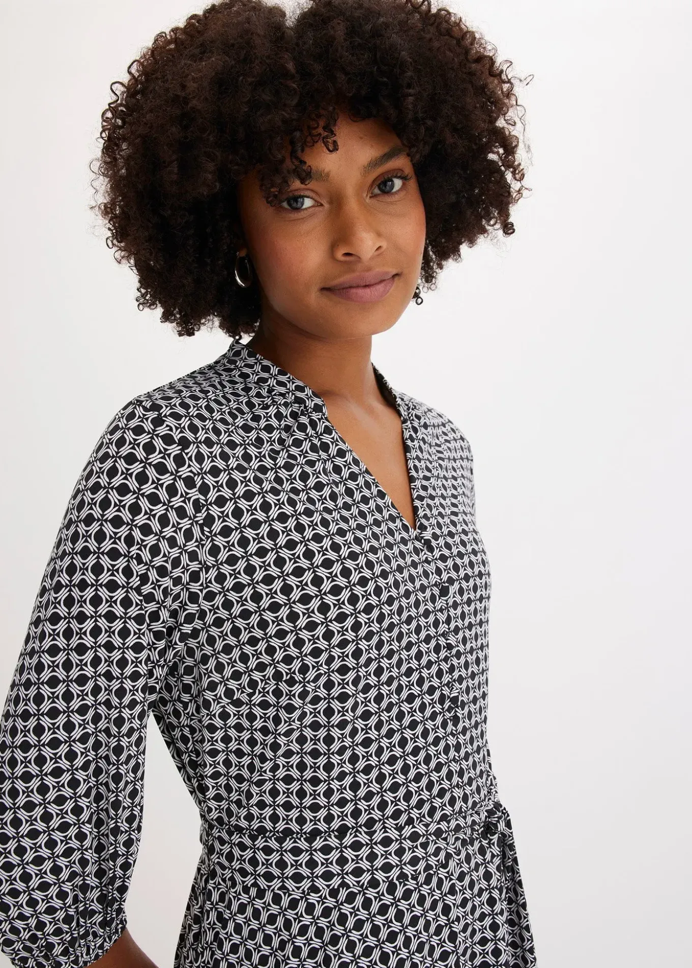 Robe en jersey avec ceinture à nouer (ens. 2 pces)