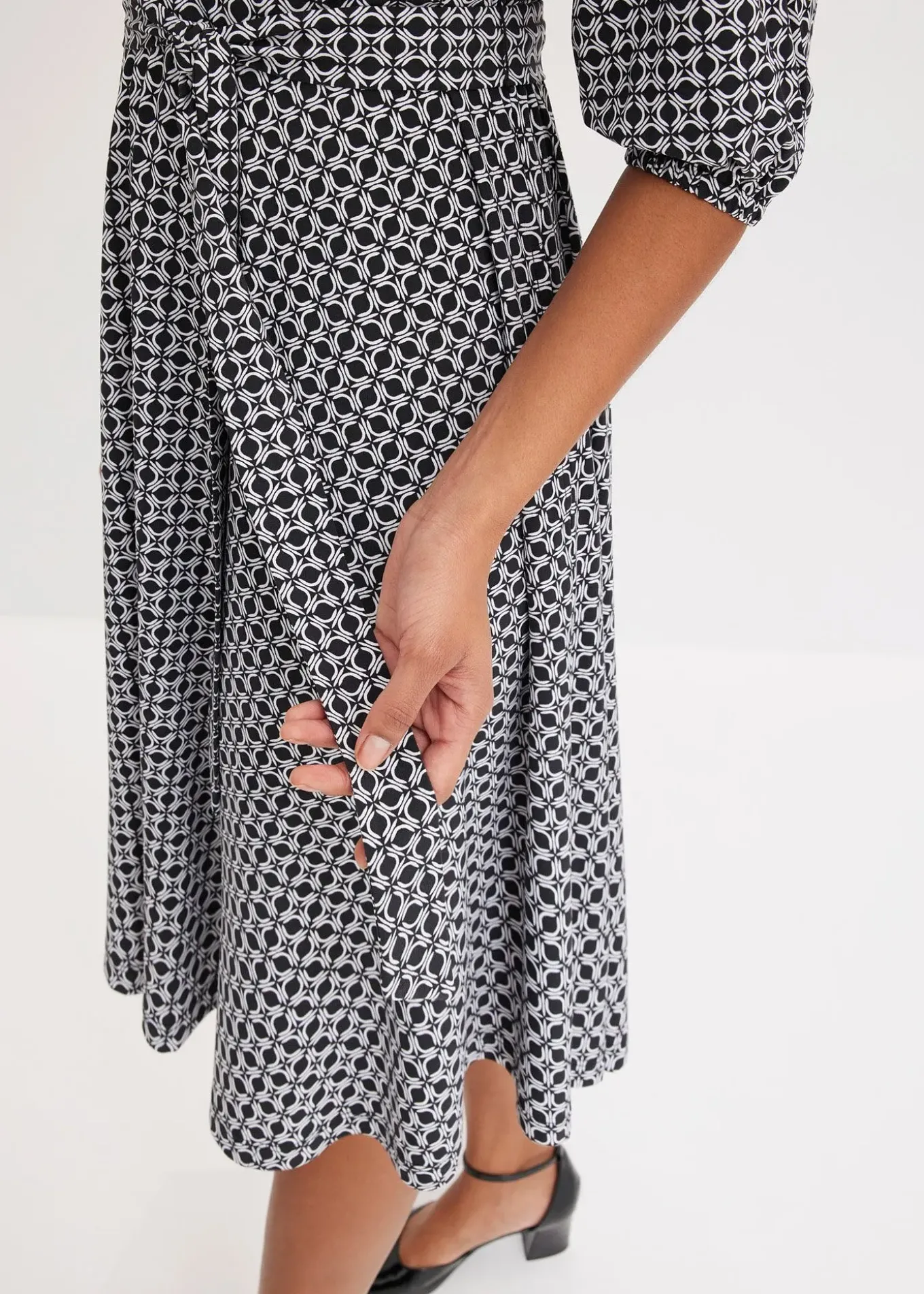 Robe en jersey avec ceinture à nouer (ens. 2 pces)