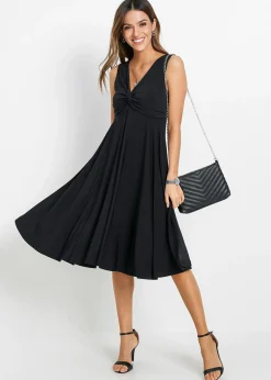 Robe en jersey avec décolleté en V