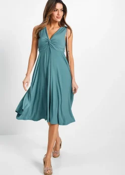 Robe en jersey avec décolleté en V