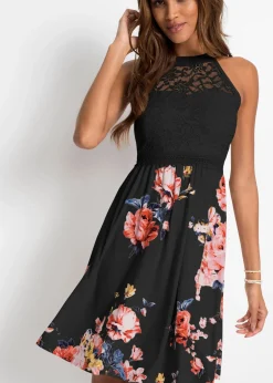 Robe en jersey avec dentelle