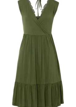 Robe en jersey avec dentelle