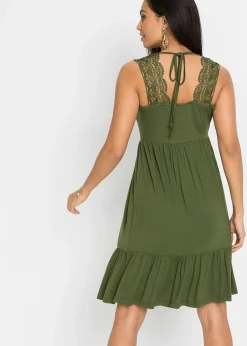 Robe en jersey avec dentelle