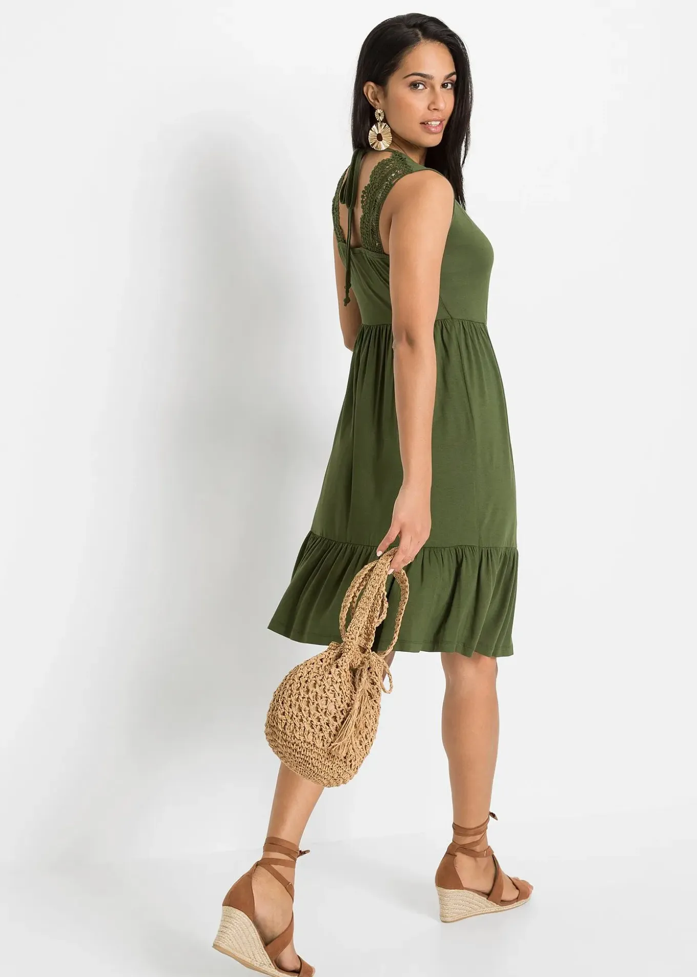 Robe en jersey avec dentelle