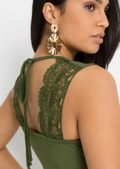 Robe en jersey avec dentelle