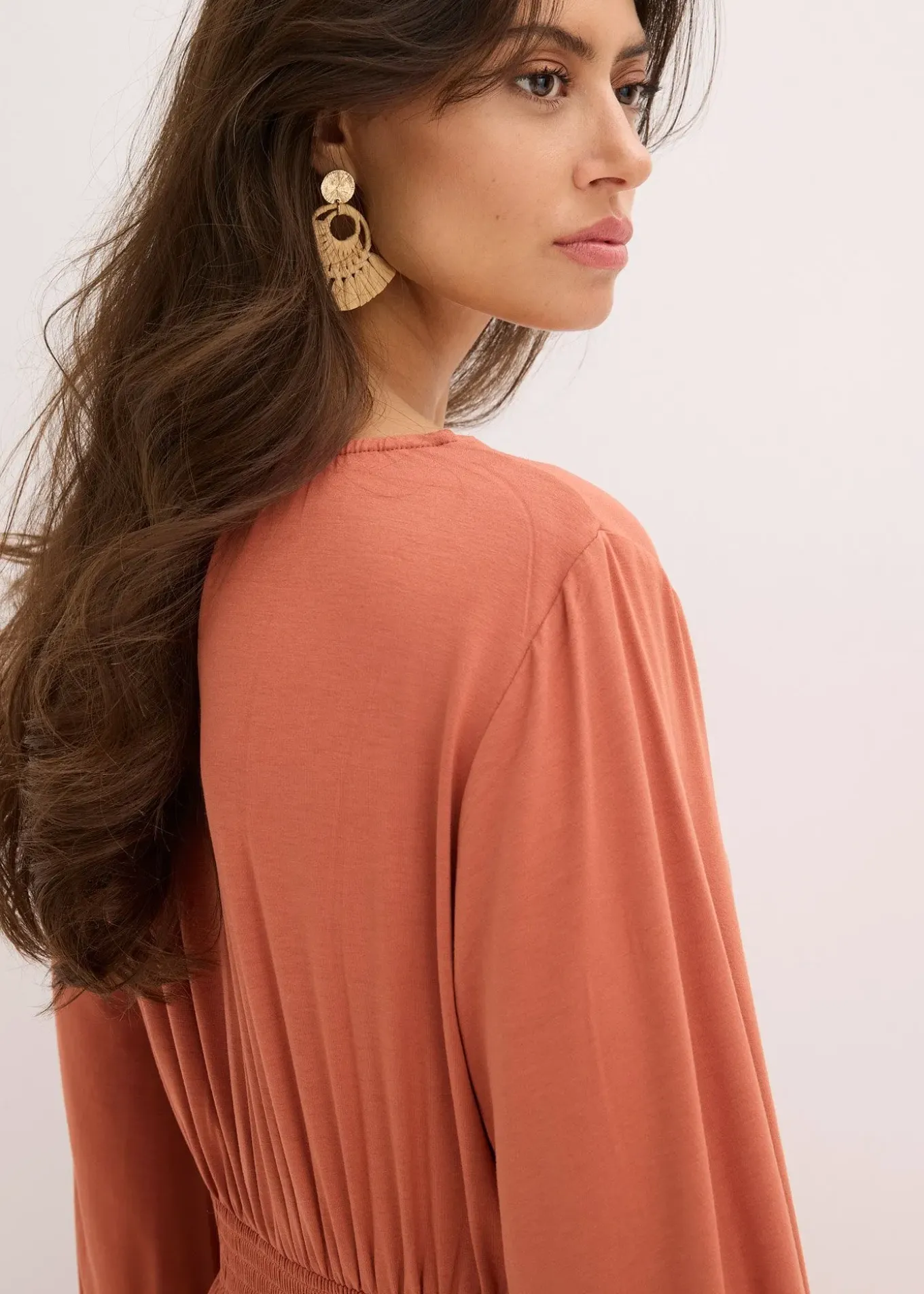 Robe en jersey avec fronces