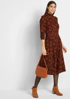 Robe en jersey avec imprimé, manches longues