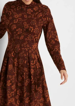 Robe en jersey avec imprimé, manches longues