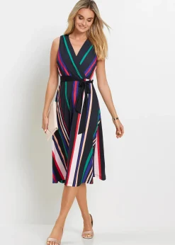 Robe en jersey avec lien à nouer