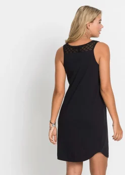 Robe en jersey coton avec dentelle