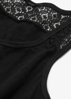 Robe en jersey coton avec dentelle