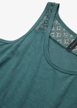 Robe en jersey coton avec dentelle