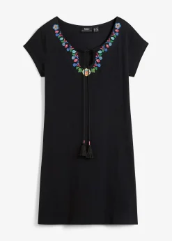 Robe en jersey coton flammé