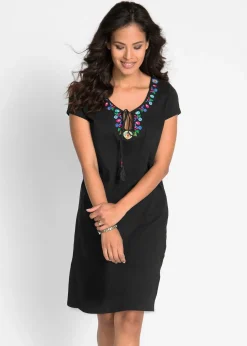 Robe en jersey coton flammé