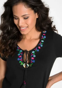 Robe en jersey coton flammé