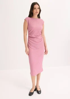 Robe en jersey crêpe texturé