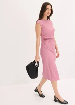 Robe en jersey crêpe texturé