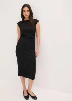 Robe en jersey crêpe texturé