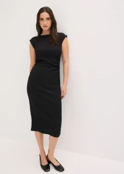 Robe en jersey crêpe texturé