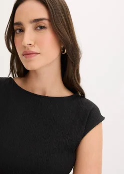 Robe en jersey crêpe texturé