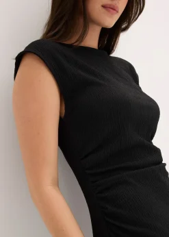 Robe en jersey crêpe texturé