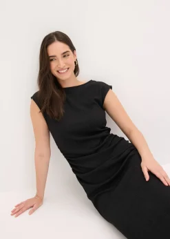 Robe en jersey crêpe texturé