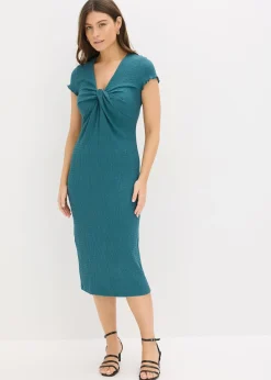 Robe en jersey de crêpe texturé