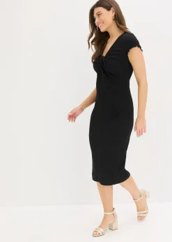 Robe en jersey de crêpe texturé