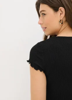 Robe en jersey de crêpe texturé