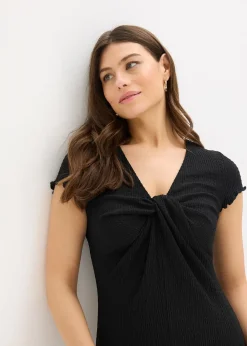 Robe en jersey de crêpe texturé