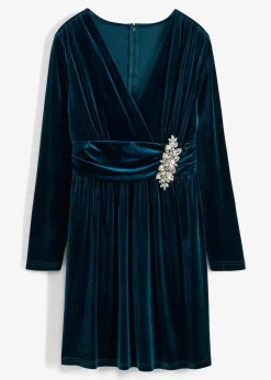 Robe en jersey de velours brillant