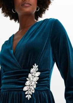 Robe en jersey de velours brillant