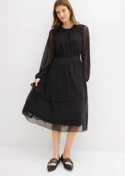 Robe en jersey et mesh fin