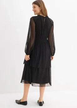 Robe en jersey et mesh fin