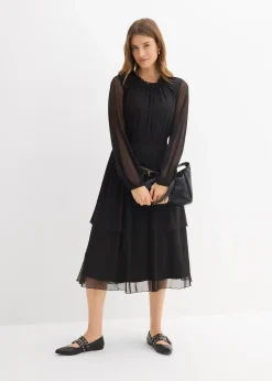 Robe en jersey et mesh fin