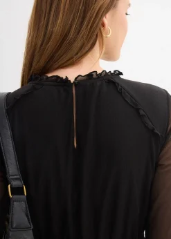 Robe en jersey et mesh fin