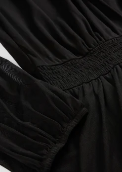 Robe en jersey et mesh fin