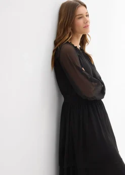 Robe en jersey et mesh fin