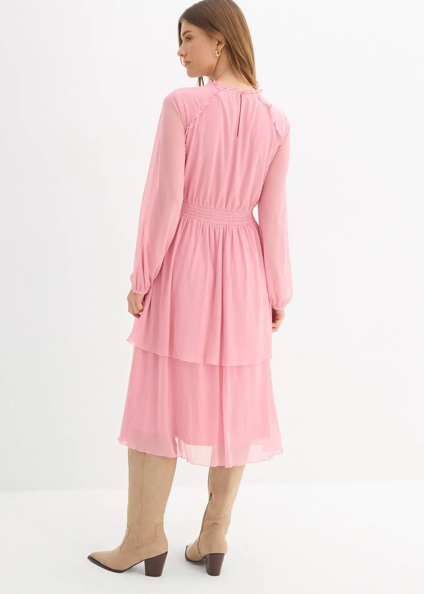 Robe en jersey et mesh fin