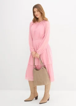 Robe en jersey et mesh fin